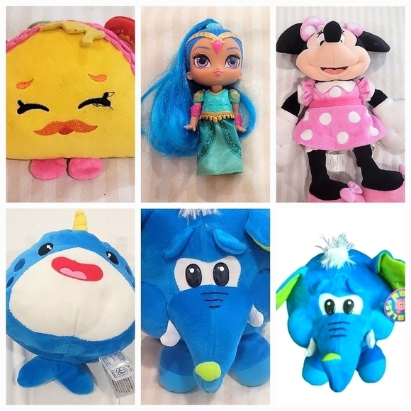 LOT of toys Stuffed Shimmer & Shine, Minnie Mouse,  Fiesta Toys, Peek a … - Picture 1 of 9